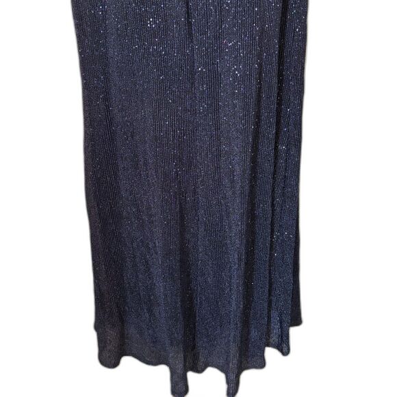 Xscape Women's Sequined Floor-Length Dress in Navy, Size 18W-NWT - Picture 8 of 10